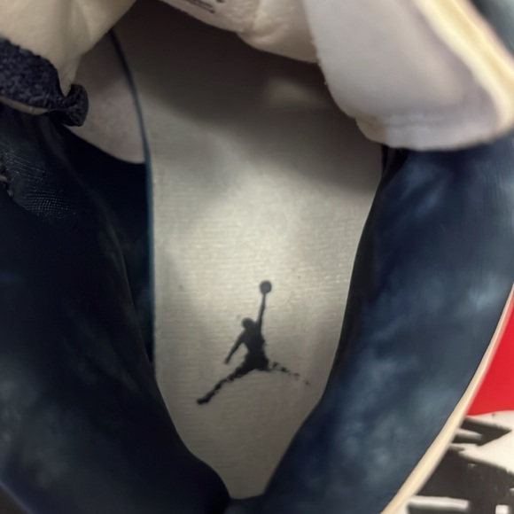 Women's Nike air Jordan 1 mid off white  cream denim shoes size 7 - Picture 10 of 11